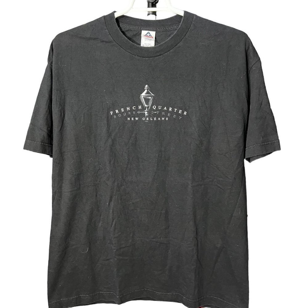 Vintage New Orleans French Quarter Bourbon Street Graphic Short Sleeve T-Shirt